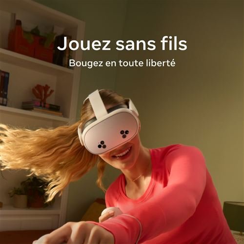Casque de réalité virtuelle et mixte Meta Quest 3S 256 Go Blanc – Image 8