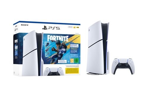 Pack Console Sony® PS5® Slim Standard Fortnite® Flowering Chaos Edition limitée Blanc