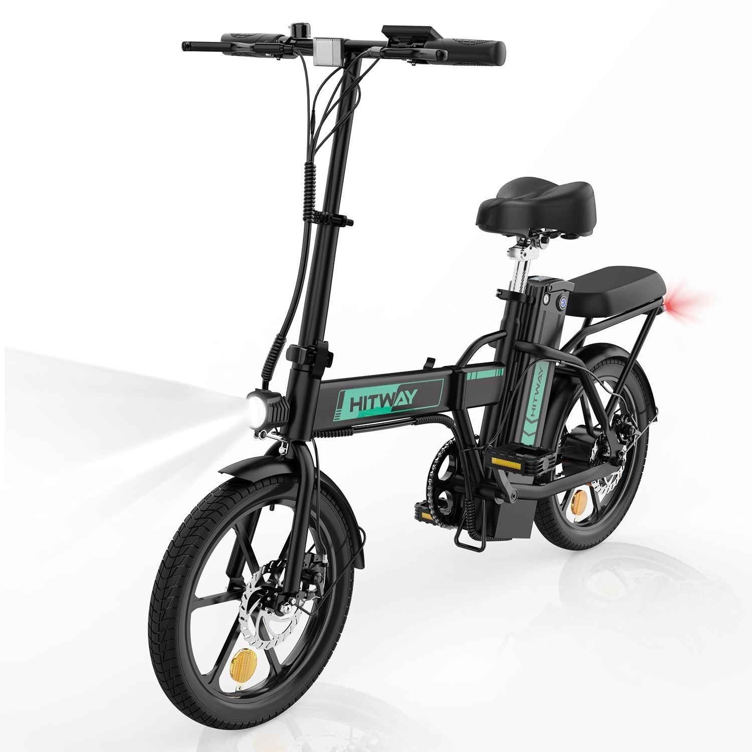 Vélo Électrique pliable - HITWAY BK5 - Pneu 16 pouces - Noir