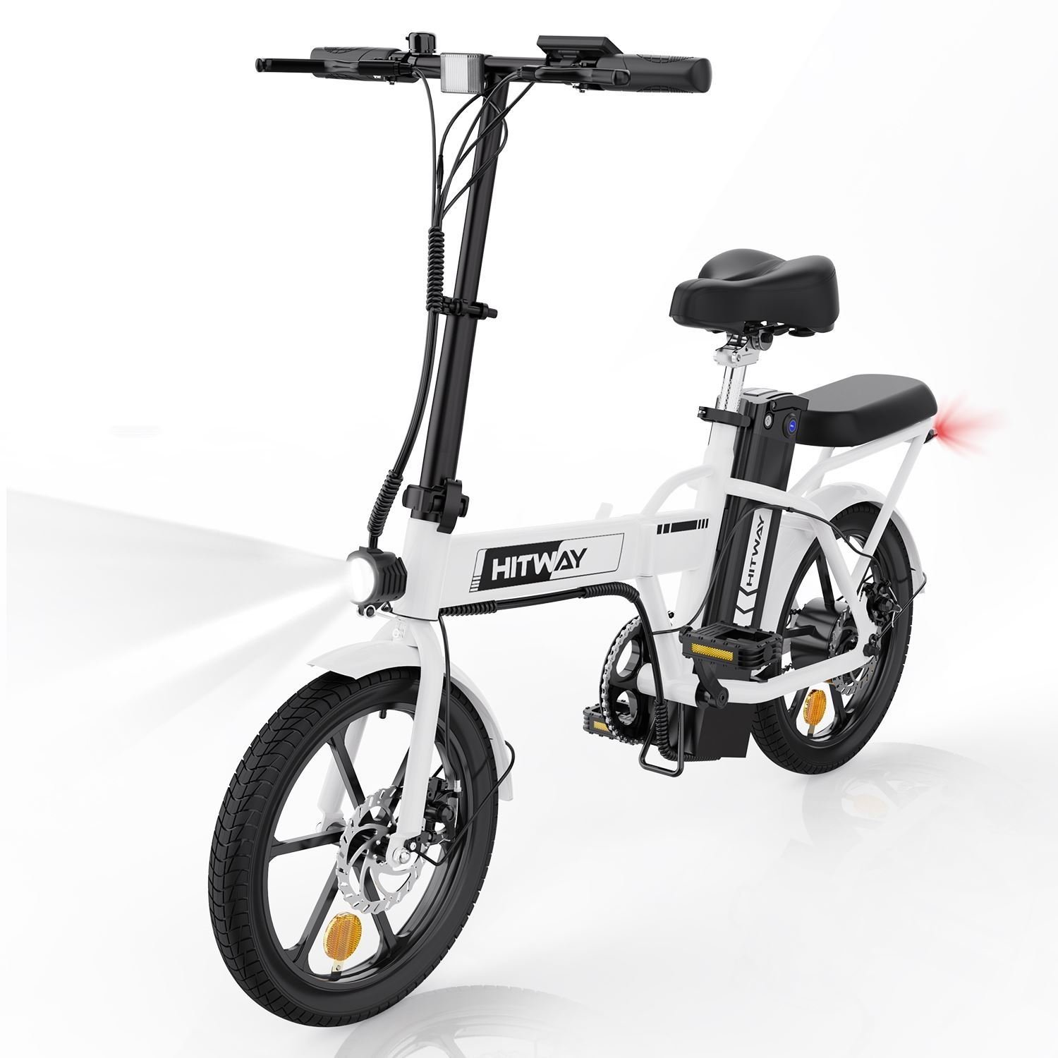 Vélo Électrique pliant - HITWAY BK5 - Pneu 16 pouces - Blanc