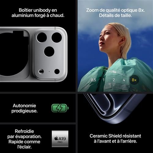 Apple iPhone 17 Pro Max 6,9" 5G Double SIM 256 Go Argent – Image 5