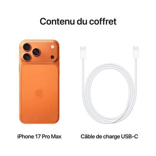 Apple iPhone 17 Pro Max 6,9" 5G Double SIM 256 Go Argent – Image 6
