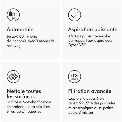 Aspirateur balai Dyson V10 Absolute 525 W Cuivre et Gris – Image 6