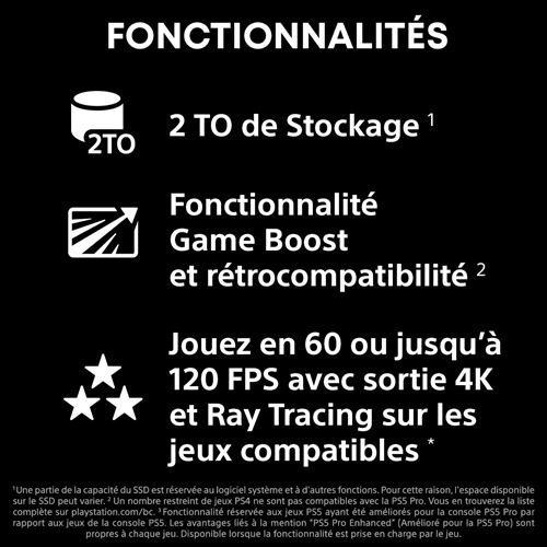 Console Sony PS5 Pro Blanc et Noir – Image 2