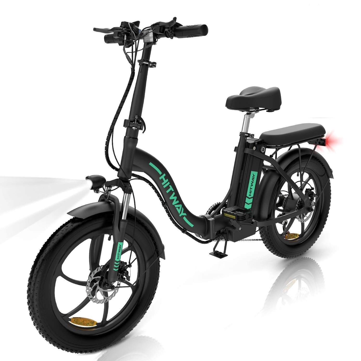 HITWAY Vélo Électrique,20" Fat Tire Ebikes, Moteur Super Puissant de 250 W, Vélos