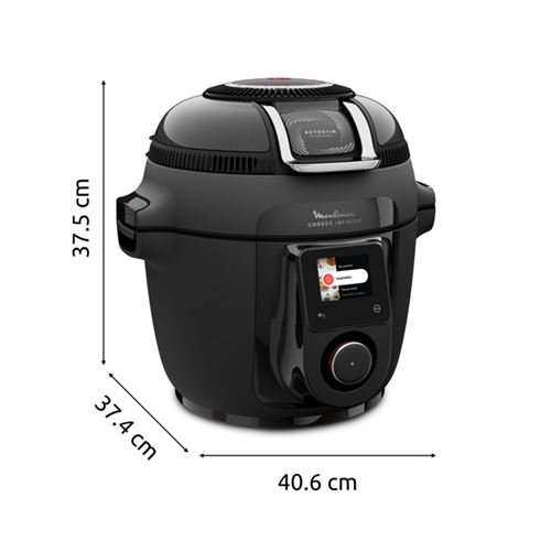 Mijoteur Moulinex CE9828F0 Cookeo Infinity, Air fryer + Multicuiseur Noir – Image 6