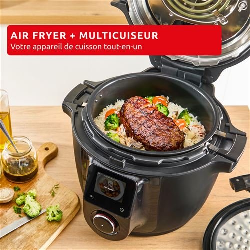 Mijoteur Moulinex CE9828F0 Cookeo Infinity, Air fryer + Multicuiseur Noir – Image 3
