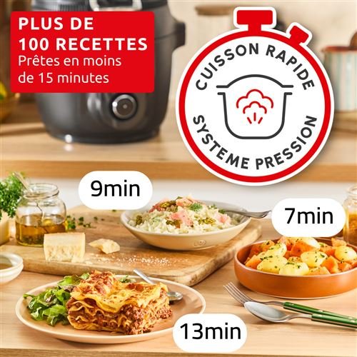 Mijoteur Moulinex CE9828F0 Cookeo Infinity, Air fryer + Multicuiseur Noir – Image 2