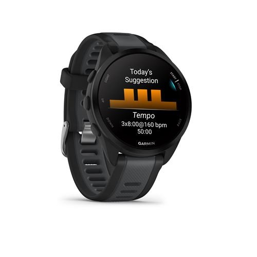 Montre connectée Garmin Forerunner 165 Noir avec bracelet Noir et Gris – Image 2