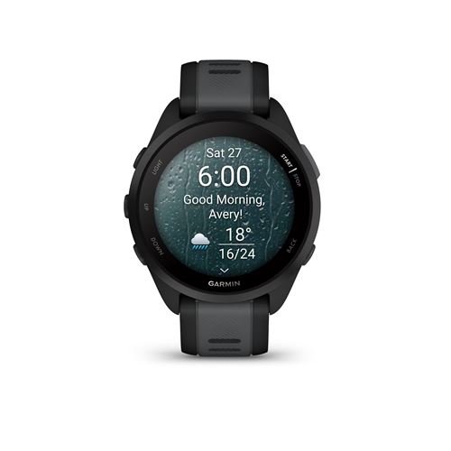 Montre connectée Garmin Forerunner 165 Noir avec bracelet Noir et Gris – Image 4