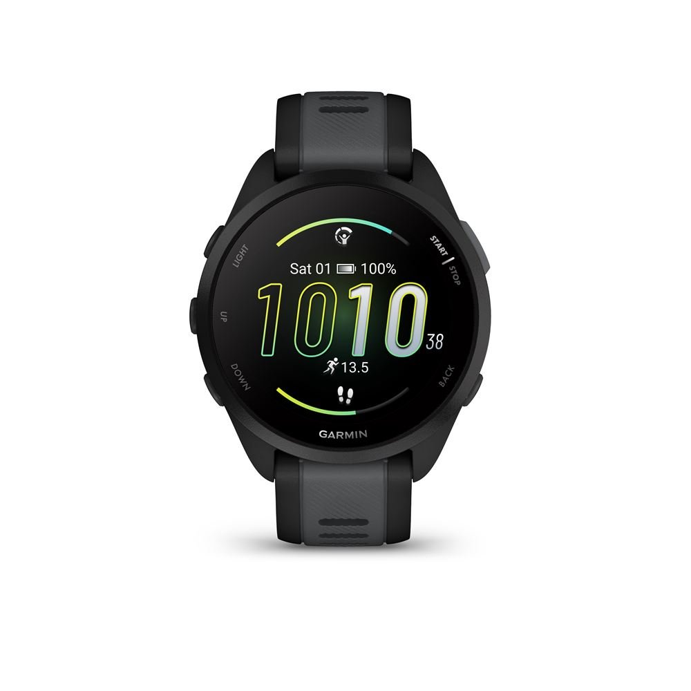 Montre connectée Garmin Forerunner 165 Noir avec bracelet Noir et Gris