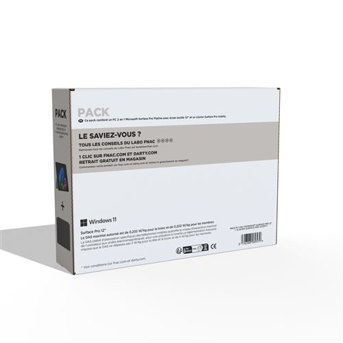 Pack PC Hybride 2 en 1 Microsoft Surface Pro 12'' Ecran Tactile Copilot+ Snapdragon® X Plus 16 Go – Image 3