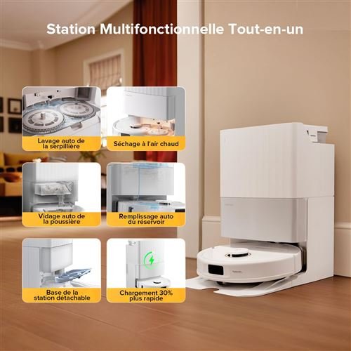 Roborock Qrevo S5V- Upgrade du S7 Max Ultra -12000 Pa -Aspirateur Robot Laveur avec Station – Image 3