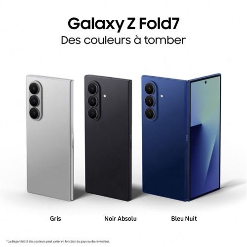 Smartphone Samsung Galaxy Z Fold7 8" 5G Double nano SIM 256 Go Noir Absolu – Image 2